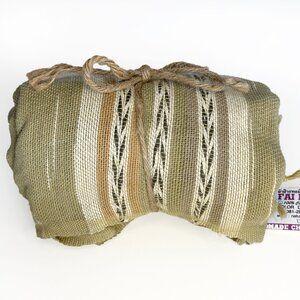 Elegant Olive and Cream Scarf